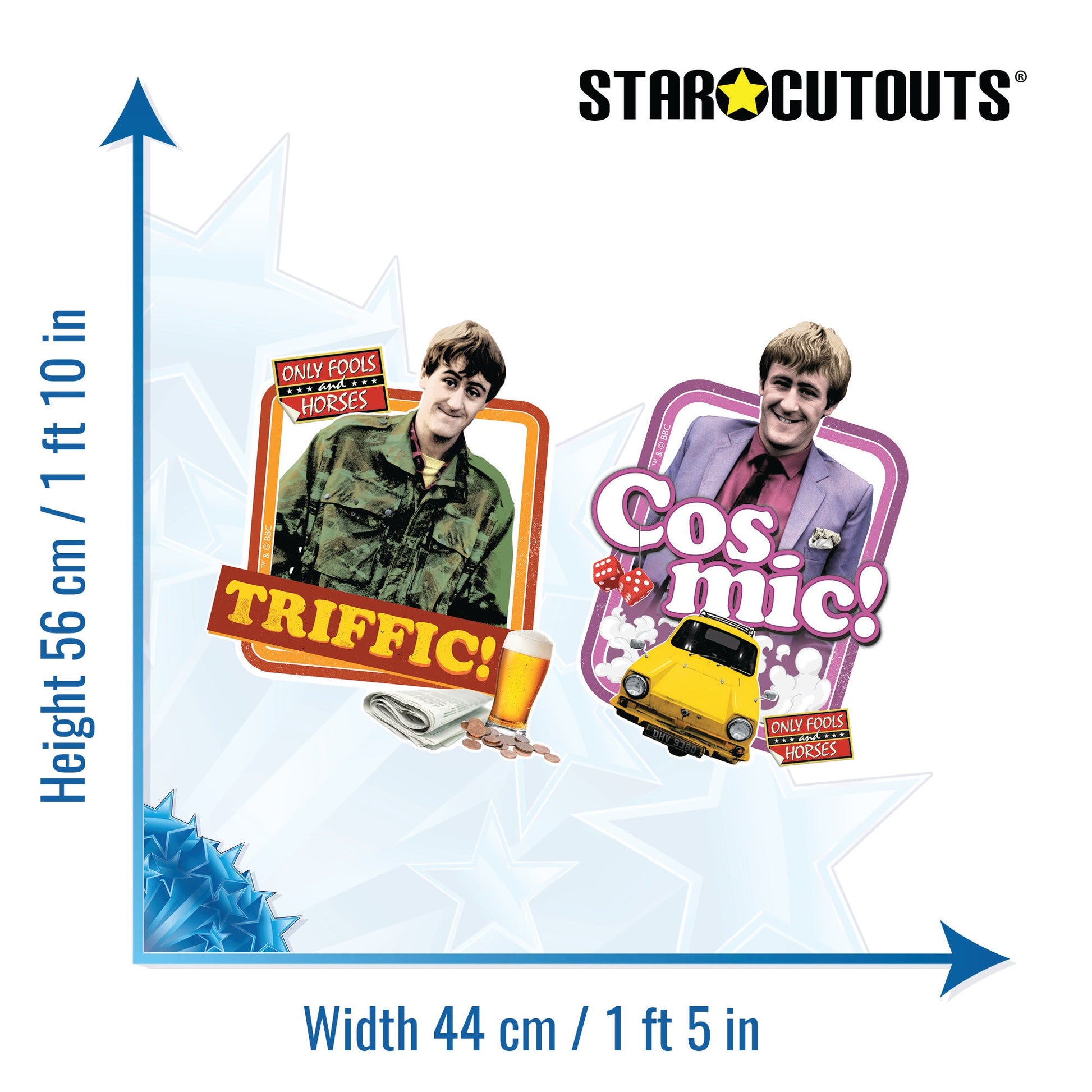 SC4851 Triffic & Cosmic Wall Décor  Cardboard Cut Out Height 56cm