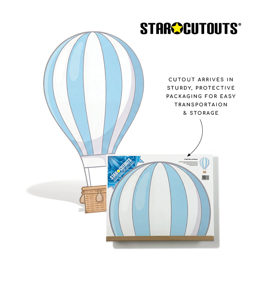 SC4863 Blue Hot Air Balloon Cardboard Cutout Height 92cm