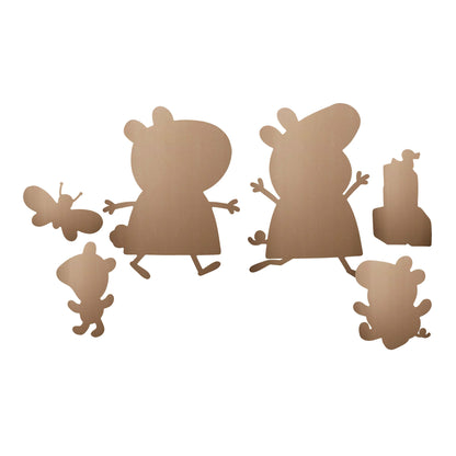 SC4866 Peppa Pig, Baby Evie and Suzy Sheep Wall Decoration Pack Cardboard Cutouts Height 44cm