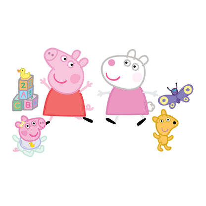 SC4866 Peppa Pig, Baby Evie and Suzy Sheep Wall Decoration Pack Cardboard Cutouts Height 44cm