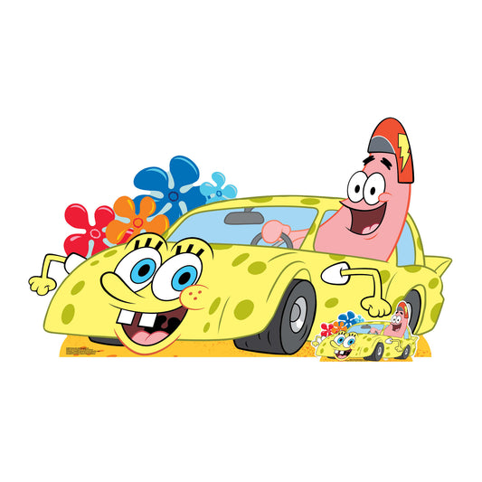 SC4872 Patrick Star with SpongeBob Car Cardboard Cutout Height 95cm