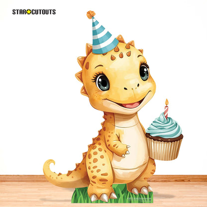 SC4875 Tyrannosaurus Rex Baby with Party Hat and Cake