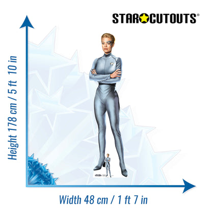 SC4877 Seven of Nine Borg Jeri Ryan Star Trek Voyager Cardboard Cut Out Height 178cm