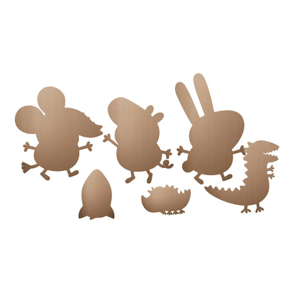 SC4878 George Pig, Edward Elephant & Richard Rabbit Wall Decoration Pack Cardboard Cutouts Height 34cm