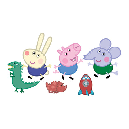 SC4878 George Pig, Edward Elephant & Richard Rabbit Wall Decoration Pack Cardboard Cutouts Height 34cm