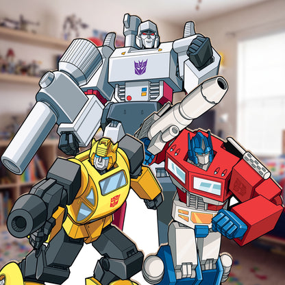 SC4884 Transformers Retro Bundle Pack Party Favour Birthday Room Decoration Eight Cardboard Cutouts Max Height 63cm