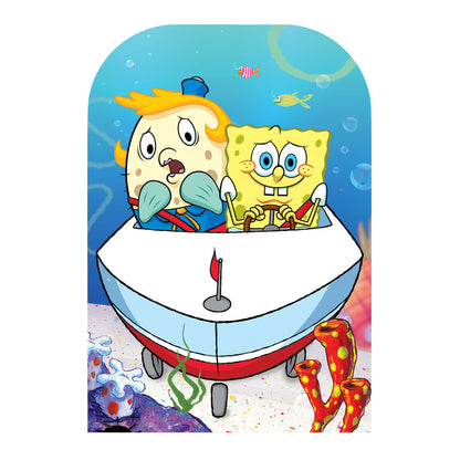 SC4885 Mrs Puff and SpongeBob Backdrop Single Cardboard Cutout Height 131cm