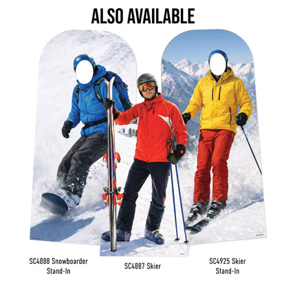 SC4925 Skier Stand-in Cardboard Cutout Height 190cm