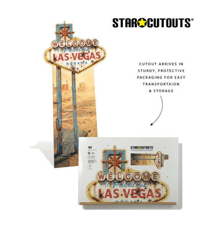 SC4889 Apocalyptic Vegas Sign Cardboard Cutout Height 194cm