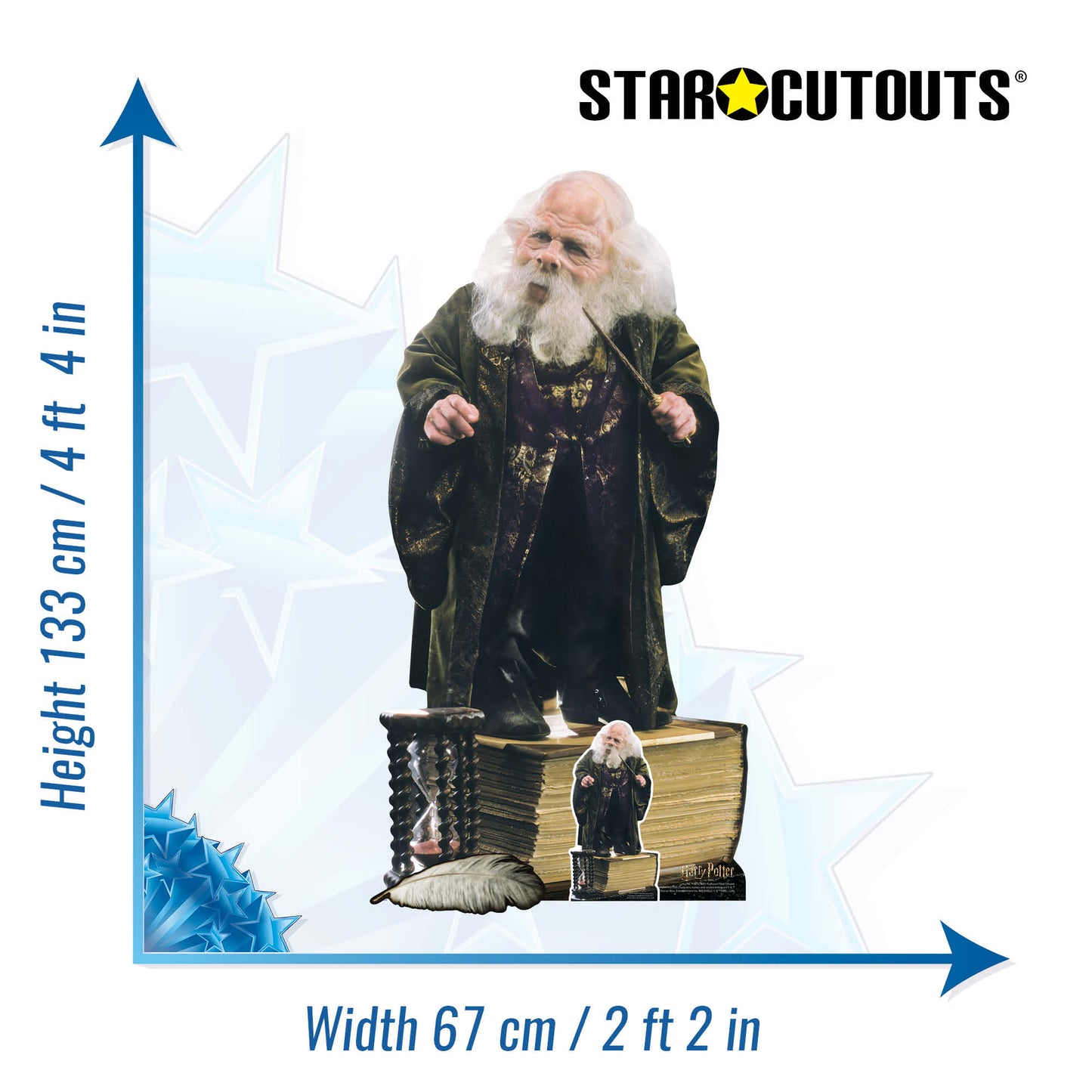 SC4891 Early Filius Flitwick Harry Potter Warwick Davis Cardboard Cutout Height 133cm