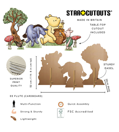 SC4893 Winnie Bear Bundle Honey Pot Cardboard Cutout Height 52cm