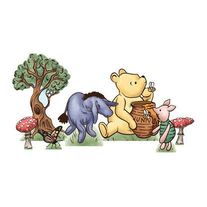 SC4893 Winnie Bear Bundle Honey Pot Cardboard Cutout Height 52cm