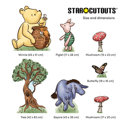 SC4893 Winnie Bear Bundle Honey Pot Cardboard Cutout Height 52cm