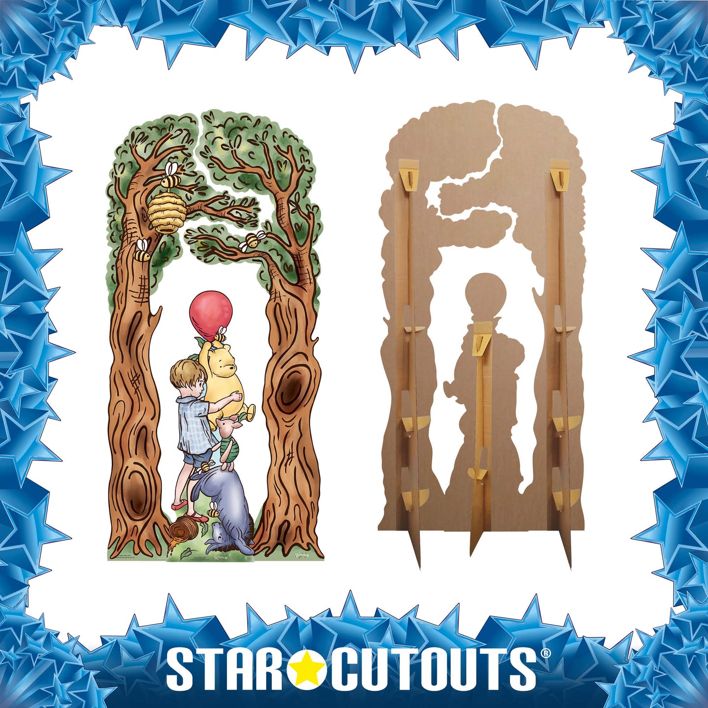 SC4894 Winnie & Tree Arch Decorations Triple Pack Cardboard Cutout Height 195cm