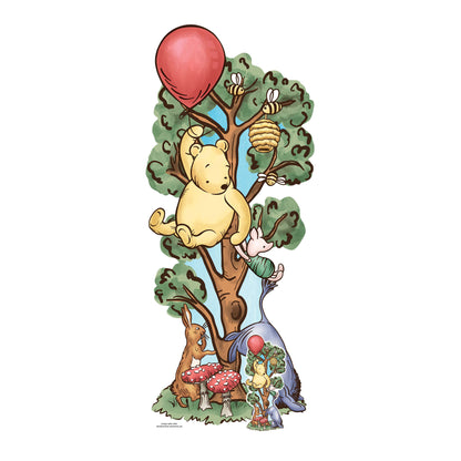 SC4897 Winnie in Tree with Donkey Cardboard Cutout Height 183cm