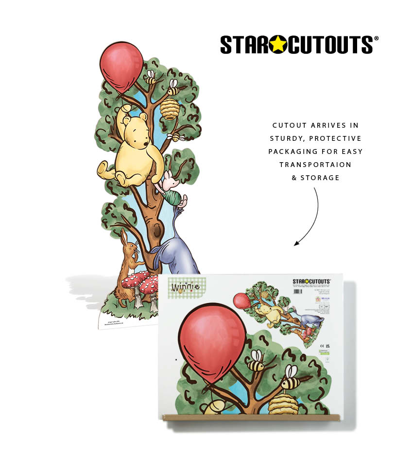 SC4897 Winnie in Tree with Donkey Cardboard Cutout Height 183cm