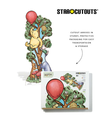 SC4897 Winnie in Tree with Donkey Cardboard Cutout Height 183cm