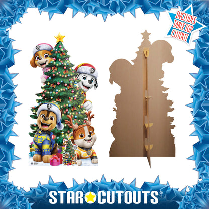 SC4900 Paw Patrol Christmas Tree Stack Cardboard Cut Out Height 178cm