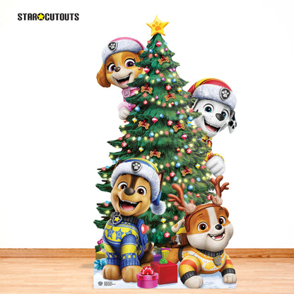 SC4900 Paw Patrol Christmas Tree Stack Cardboard Cut Out Height 178cm