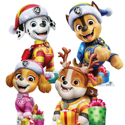 SC4901 Paw Patrol Christmas Star Mini  Multi Pack Bundle Cardboard Cut Out Height 62cm