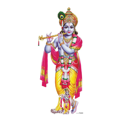 SC4917 Lord Krishna Statue Cardboard Cut Out Height 176cm