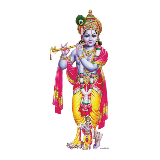 SC4917 Lord Krishna Statue Cardboard Cut Out Height 176cm