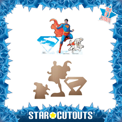 SC4924 Superman and Logo Three  Shelf Top Pack Cardboard Cut Out Height 30cm