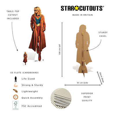 SC4930 Supergirl Milly Alcock Shades Supergirl Movie 2026 Cardboard Cutouut Height 190cm