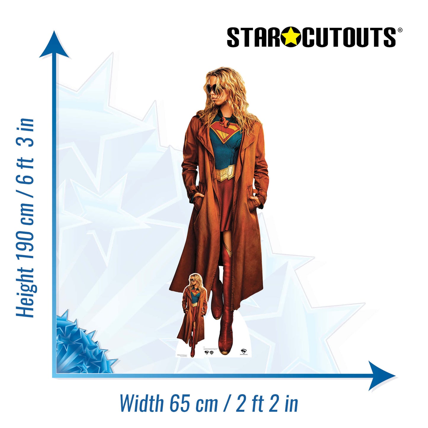SC4930 Supergirl Milly Alcock Shades Supergirl Movie 2026 Cardboard Cutouut Height 190cm