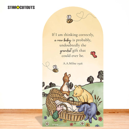 SC4937 Pooh Bear And Baby Sailboard Cardboard Cutout Height 184cm