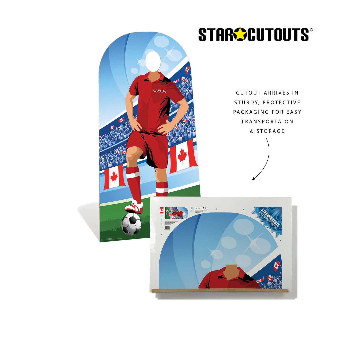SC4939 Canada Football World Tournament Cup Stand-in Cardboard Cutout Height 190cm