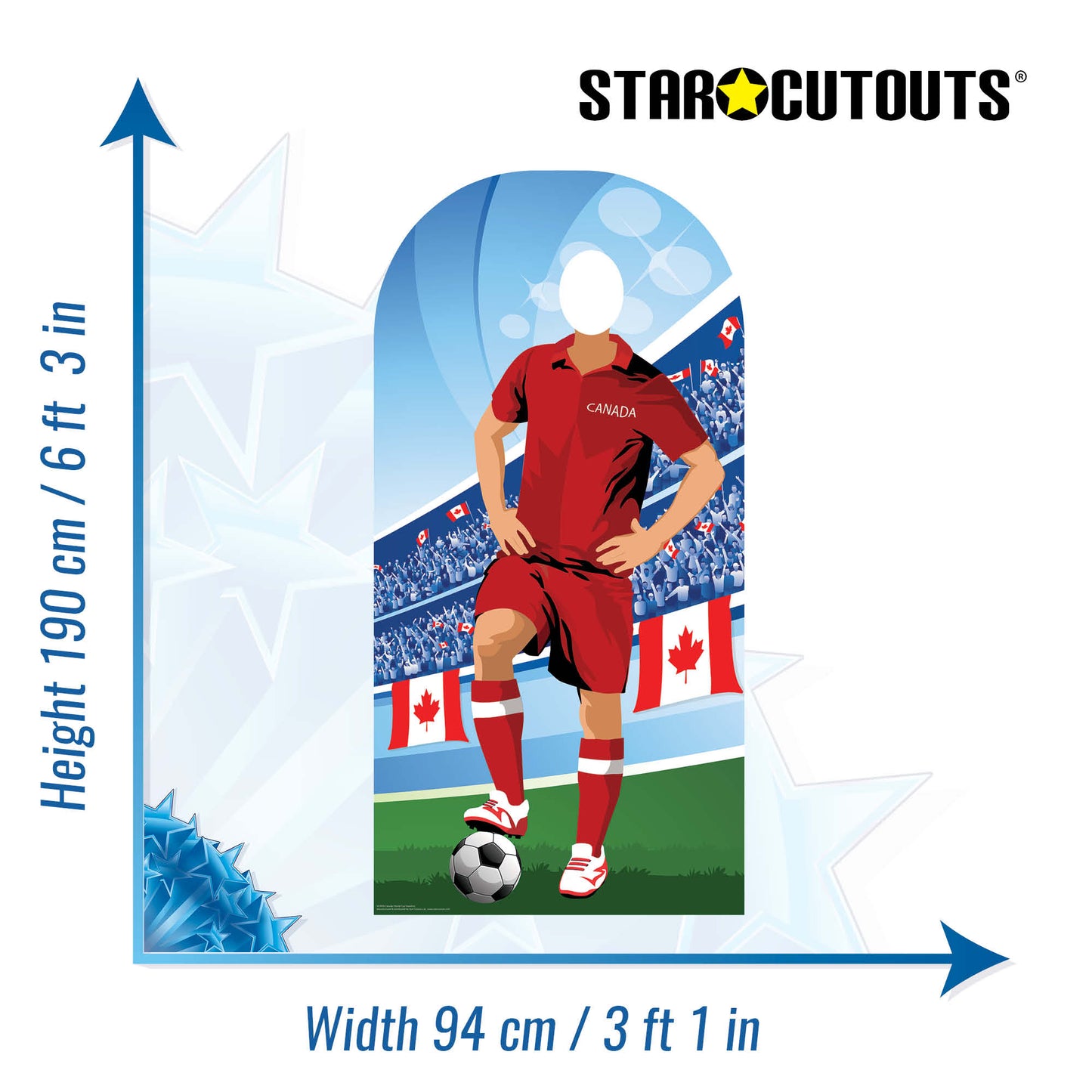SC4939 Canada Football World Tournament Cup Stand-in Cardboard Cutout Height 190cm