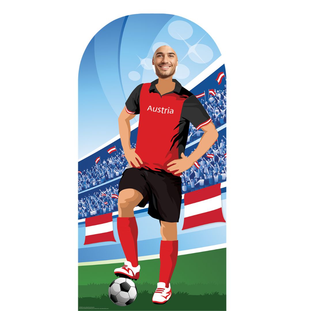 SC4943 Austria Football World Tournament Cup Stand-in Cardboard Cutout Height 190cm