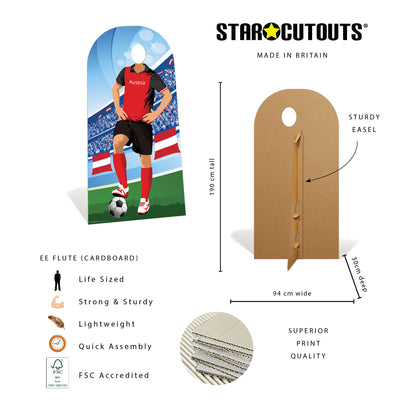 SC4943 Austria Football World Tournament Cup Stand-in Cardboard Cutout Height 190cm