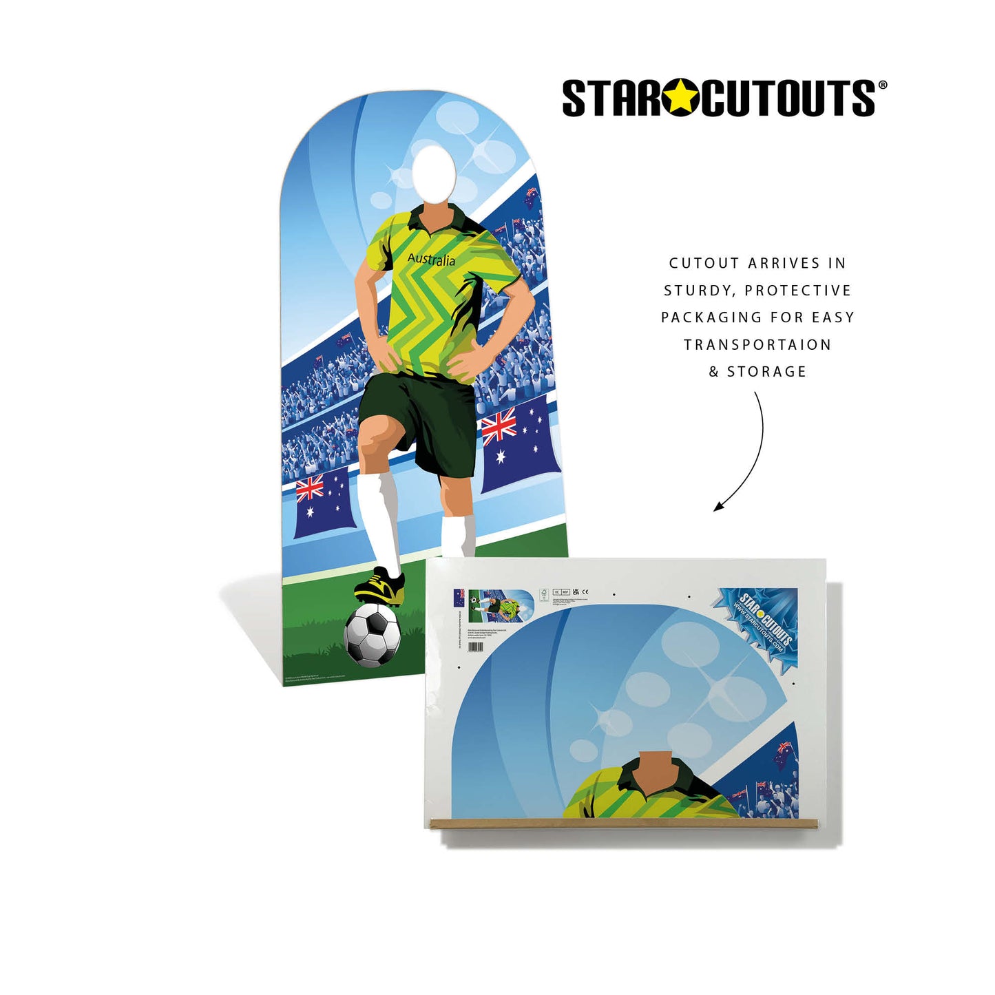 SC4944 Austrailia Football World Tournament Cup Stand-in Cardboard Cutout Height 190cm