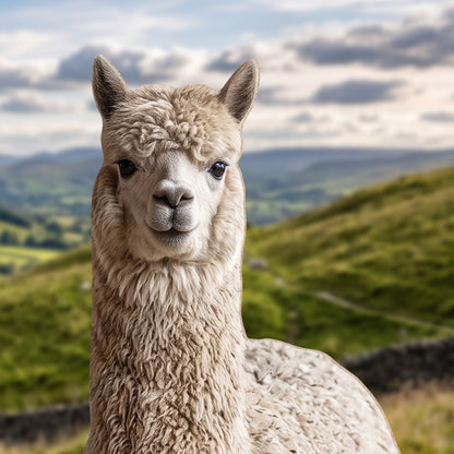 SC4972 Alpaca in Mountain Cardboard Cutout Height 159cm