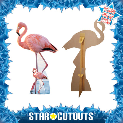 SC4974 Tropical Flamingo Cardboard Cutout Height 134cm