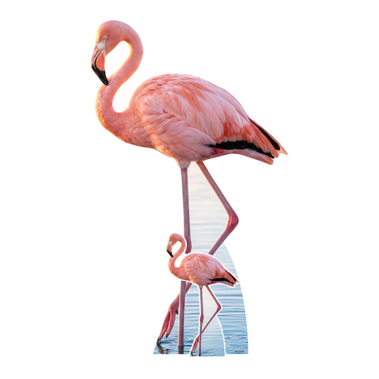 SC4974 Tropical Flamingo Cardboard Cutout Height 134cm