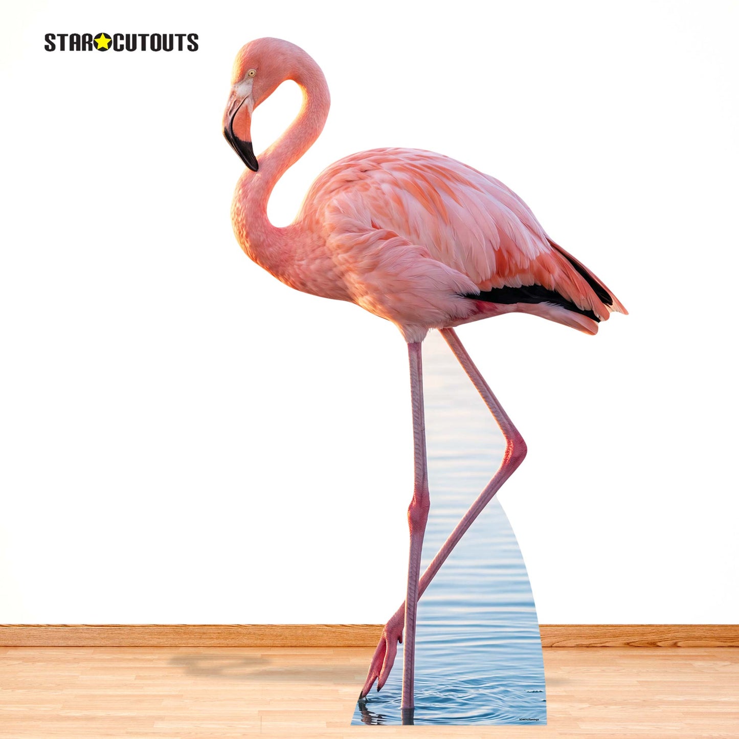 SC4974 Tropical Flamingo Cardboard Cutout Height 134cm