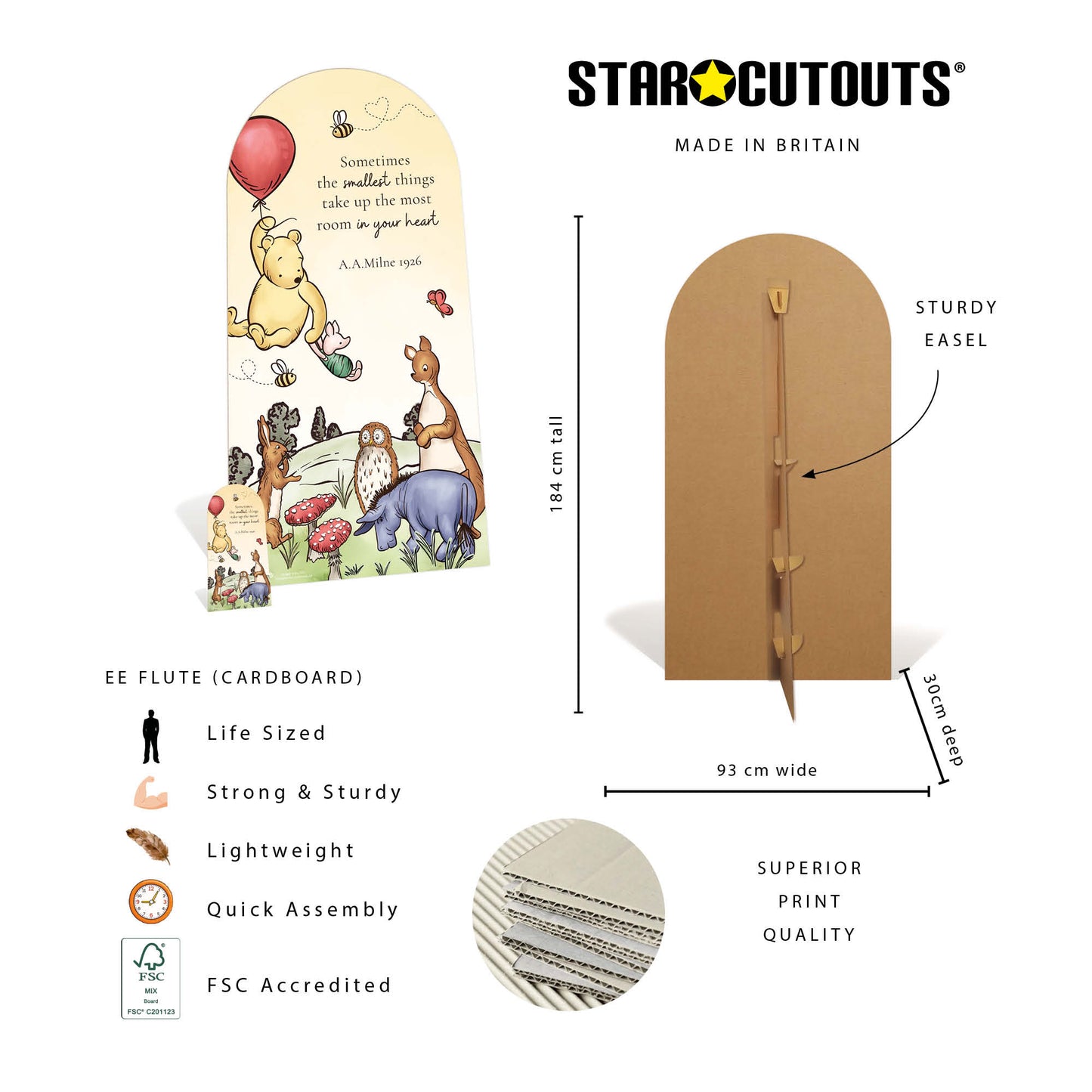 SC4986 Winnie Sailboard (Cream Sky) Cardboard Cutout Height 184cm