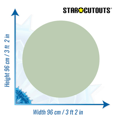 SC5000-x-l-004 Plain Large Correx Circle - Sage Green Height 96 cm Width 96 cm