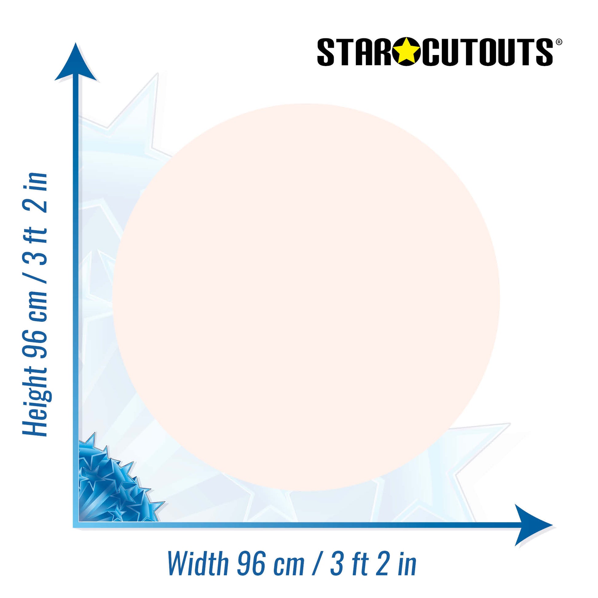SC5000-x-l-013 Plain Large Correx Circle - Warm White Height 96 cm Width 96 cm