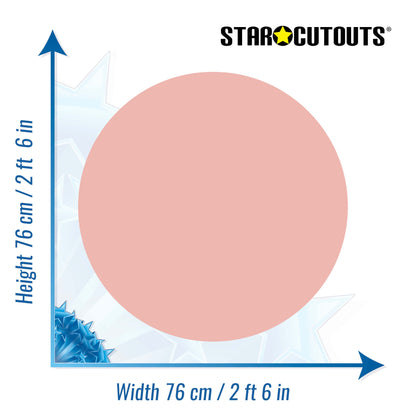 SC5000-x-m-001 Plain Medium Correx Circle - Dusky Pink Height 76 cm Width 76 cm