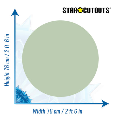 SC5000-x-m-004 Plain Medium Correx Circle - Sage Green Height 76 cm Width 76 cm