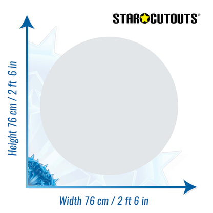 SC5000-x-m-006 Plain Medium Correx Circle - Silver Blue Height 76 cm Width 76 cm