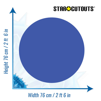 SC5000-x-m-007 Plain Medium Correx Circle - Primary Blue Height 76 cm Width 76 cm