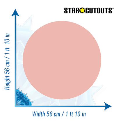 SC5000-x-s-001 Plain Small Correx Circle - Dusky Pink Height 56 cm Width 56 cm
