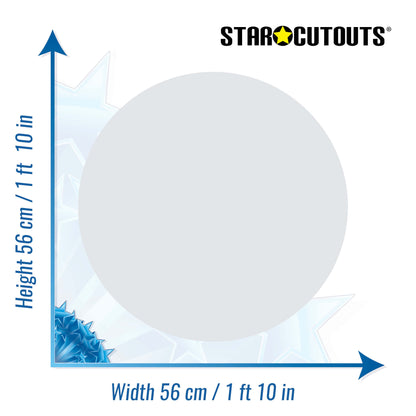 SC5000-x-s-006 Plain Small Correx Circle - Silver Blue Height 56 cm Width 56 cm