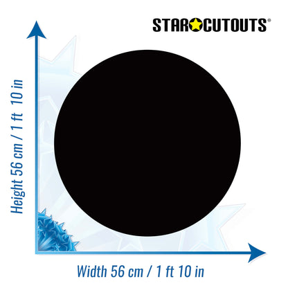 SC5000-x-s-009 Plain Small Correx Circle - Black Height 56 cm Width 56 cm