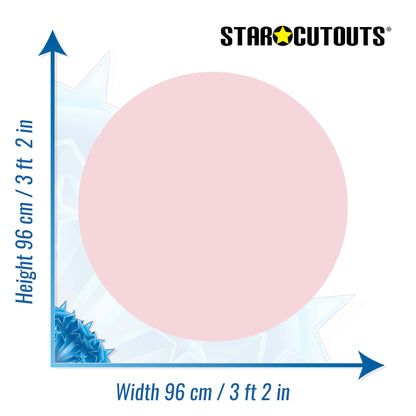 SC5000-x-l-002 Plain Large Correx Circle - Blush Pink Height 96 cm Width 96 cm